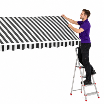 Vidaxl Nadomestno blago za tendo antracitno in belo 3x2,5 m