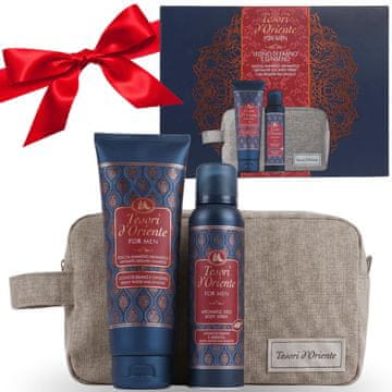 sarcia.eu Tesori d'Oriente Legno di Ebano e Ginseng Moški DARILNI SET 3W1 - gel za prhanje, deodorant + KOZMETIČNA TORBICA