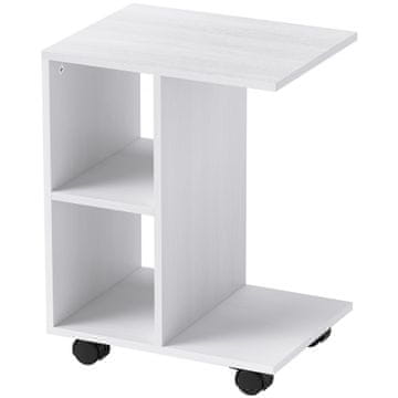 Homestar Stranska miza C oblika 45x35x58 cm bela