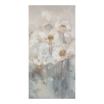 Homestar Oljna slika 60x120 cm bele rože