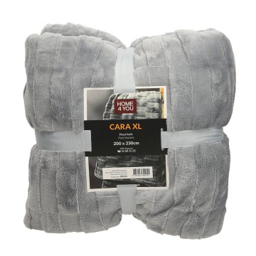 Homestar Plaid CARA XL 200x230 cm, siva