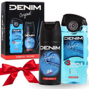 sarcia.eu DENIM Moški DARILNI SET kozmetike ZA DARILO - gel za prhanje, deodorant