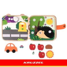 Kruzzel Montessori senzorična knjigica Žirafa z 8 aktivnostmi