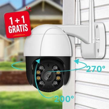 Cool Mango wifi kamera, nadzorna zunanja vrtljiva varnostna brezžična IP66 1080p, 2 kosa (1 + 1 GRATIS) - Wificamera