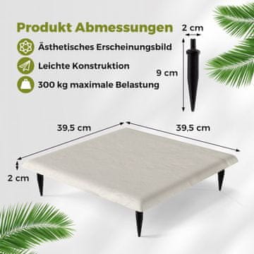Costway Set 16 vrtnih tlakovcev za poti 39,5x39,5 cm bež