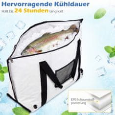 Costway Izolirana torba za ribe 98 cm bela