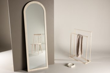 Venture Design Ogledalo Memphis 60x193x3 cm Belo