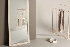 Venture Design Ogledalo Memphis 60x193x3 cm Belo