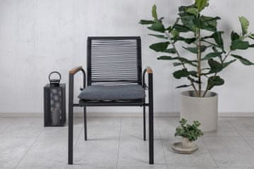 Venture Design Komplet 2 jedilnih stolov Dallas 635x57x835 cm črn