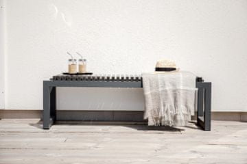 Venture Design Klop Athena 140x38x45 cm Črna