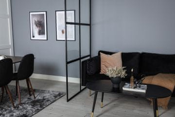 Venture Design Prostorni delilec Leif industrijska stena 120x210 cm črna