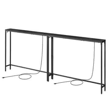 Songmics Ozek konzolni stol 200x15x80 cm, antracitno siva