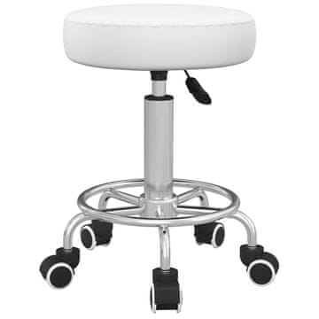 Homestar Stol za salon Ø42x50-64V cm, nastavljiva višina, bel