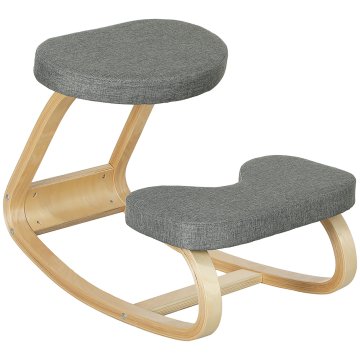 Homestar Ergonomski stol za klečanje z osnovo iz breze, videz lanu