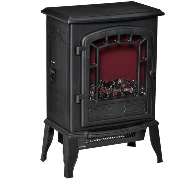 Homestar Električni kamin za tla z 2 stopnjama ogrevanja in realistično plamensko efekto