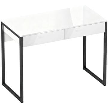 Homestar Pisalna miza 100x50 cm z računalniško mizo in 2 predaloma, bela