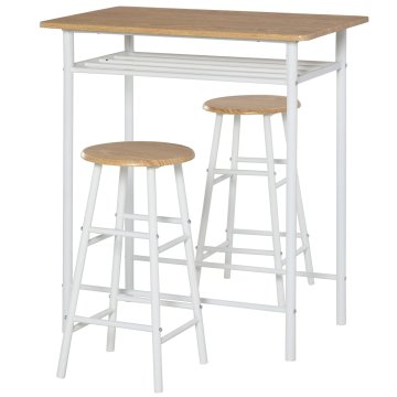Homestar Set barske mize 3-delni 80x50x90 cm bela
