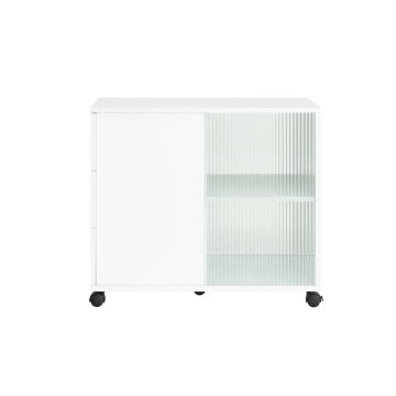 SoBuy Stojalo za tiskalnik, 70x35x61 cm, belo