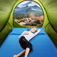 Costway Samodejno napihljiva kamping blazina za 2 osebi 186x130x4 cm