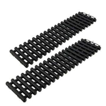 Costway Tračne podloge za oprijem pnevmatik 2 kosa 82x21x2,8 cm črne