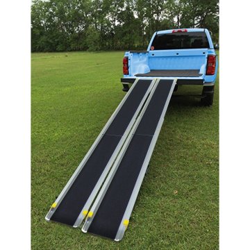 Costway Raztegljiva aluminijasta rampa 5' nastavljiva proti drsenju