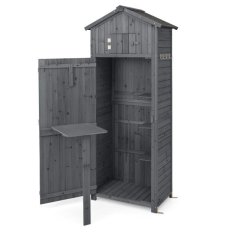 Costway Lesen vrtni kabinet 75x50x180,5 cm siva