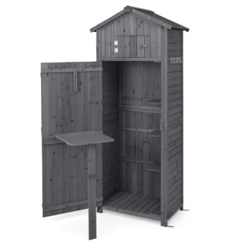 Costway Lesen vrtni kabinet 75x50x180,5 cm siva