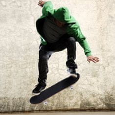 Costway Skateboard 20x79 cm črn, javorovo les in PU kolesa