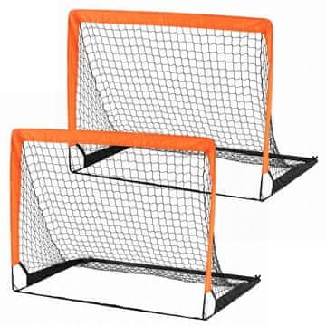 Costway Set 2 otroških nogometnih golov 182x120x120 cm zelena