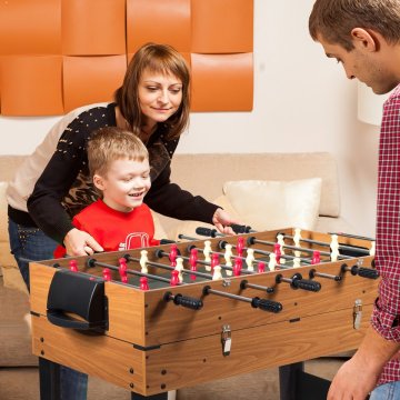 Costway 3-v-1 večnamenska igralna miza 48 palcev rjava