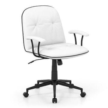 Costway Ergonomski pisarniški stol, bel