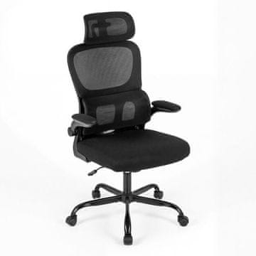 Costway Ergonomski pisarniški stol črne barve