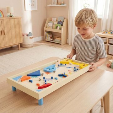 Costway Lesena igra fliper z 3 kroglicami za otroke od 8 let in odrasle