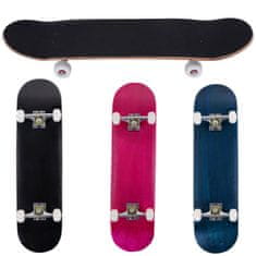 Costway Skateboard 20x79 cm črn, javorovo les in PU kolesa