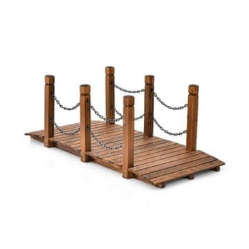 Costway Leseni vrtni most z varnostno verigo