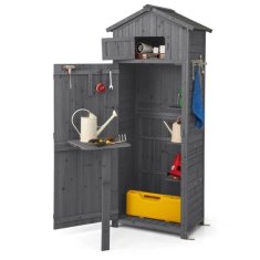 Costway Lesen vrtni kabinet 75x50x180,5 cm siva