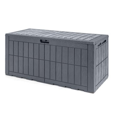 Costway Zunanji zaboj za teraso 120 gal siv