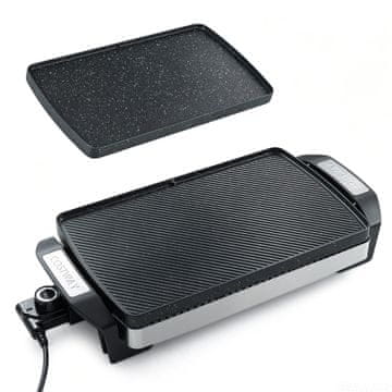 Costway Električni namizni žar 1500 W z obojestransko žar ploščo 41x25 cm črn