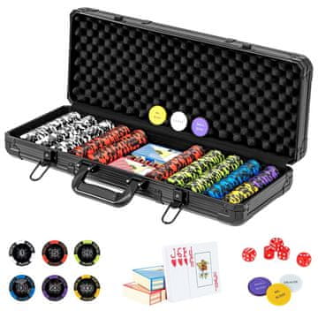 Costway Komplet poker žetonov Texas Holdem 14 gramov
