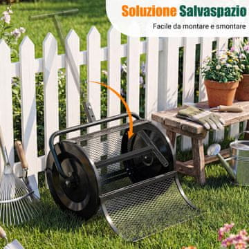 Costway Razpršilnik komposta s T-ročajem, črn