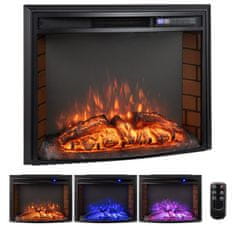 Costway Električni kamin 1500W z grelnikom, daljinskim upravljalnikom in zaščito pred pregrevanjem