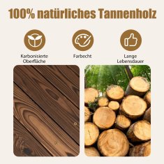 Costway Vrtni most 1,7 m dolg z zaščito pred padcem, nosilnost 180 kg