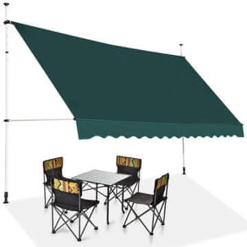 Costway Klempen tende 350 cm široka, nastavljiva po višini, zelena, odporna na UV