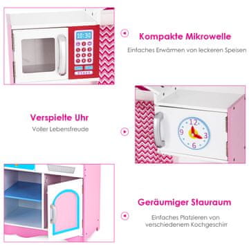 Costway Leseni kuhinjski igralni set za domišljijsko igro