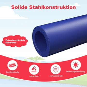 Costway Dome plezalna struktura in igralni komplet s toboganom, rdeča