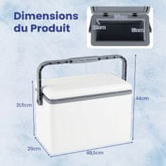 Costway Prenosni trdi hladilnik 12L, bel