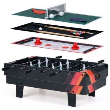 Costway 4 v 1 Komplet igralne mize črna