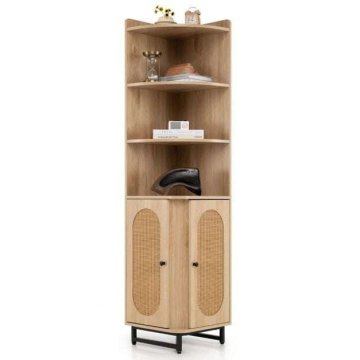 Costway Kotna omara 172 cm, naravna