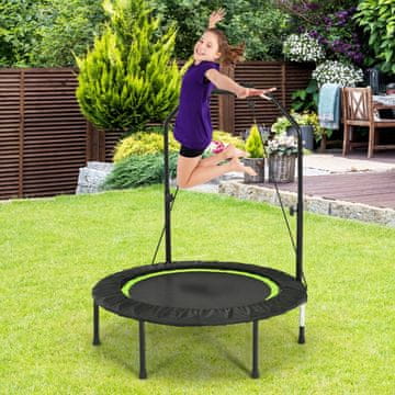 Costway Zložljiv trampolin 40 palcev z 2 elastičnima trakoma za upornost