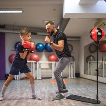 Costway Boksarski vreča za otroke z nastavljivo višino 85-130 cm s pumpico in boksarskimi rokavicami